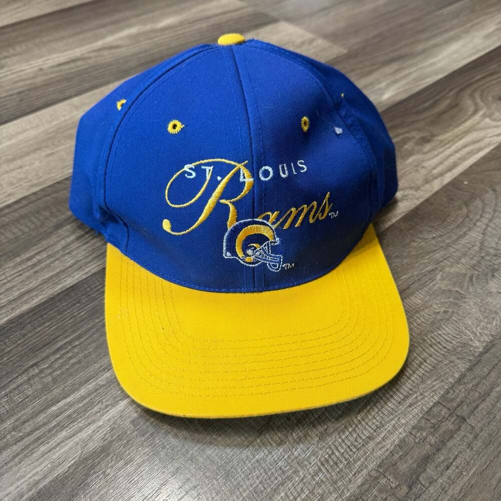 Vintage St. Louis Rams Drew Pearson Script Snapback Hat Cap